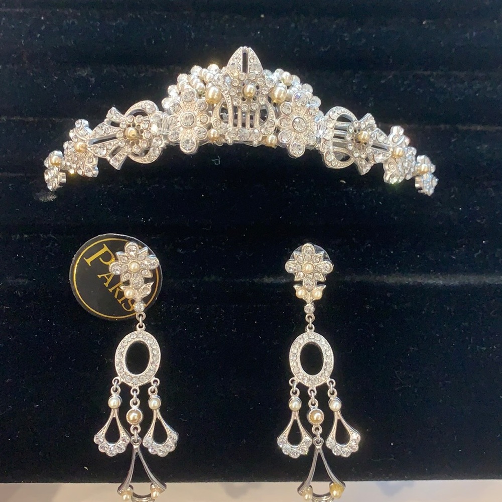 PARIS by Debra Moreland. Tiara & earrings